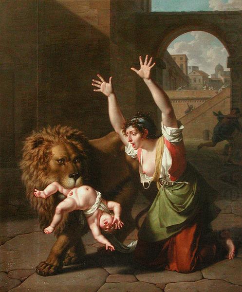 Nicolas-Andre Monsiau Le Lion de Florence china oil painting image